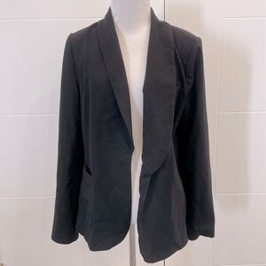 Women’s black blazer.